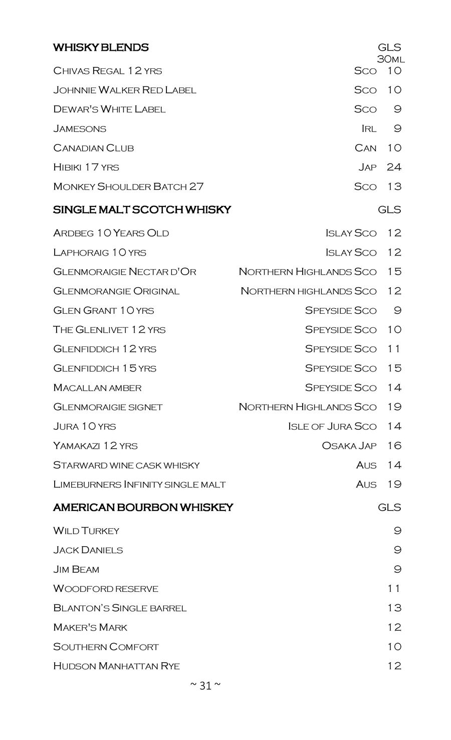 Wine List - Noosa Waterfront Restaurant & Bar, Noosa River